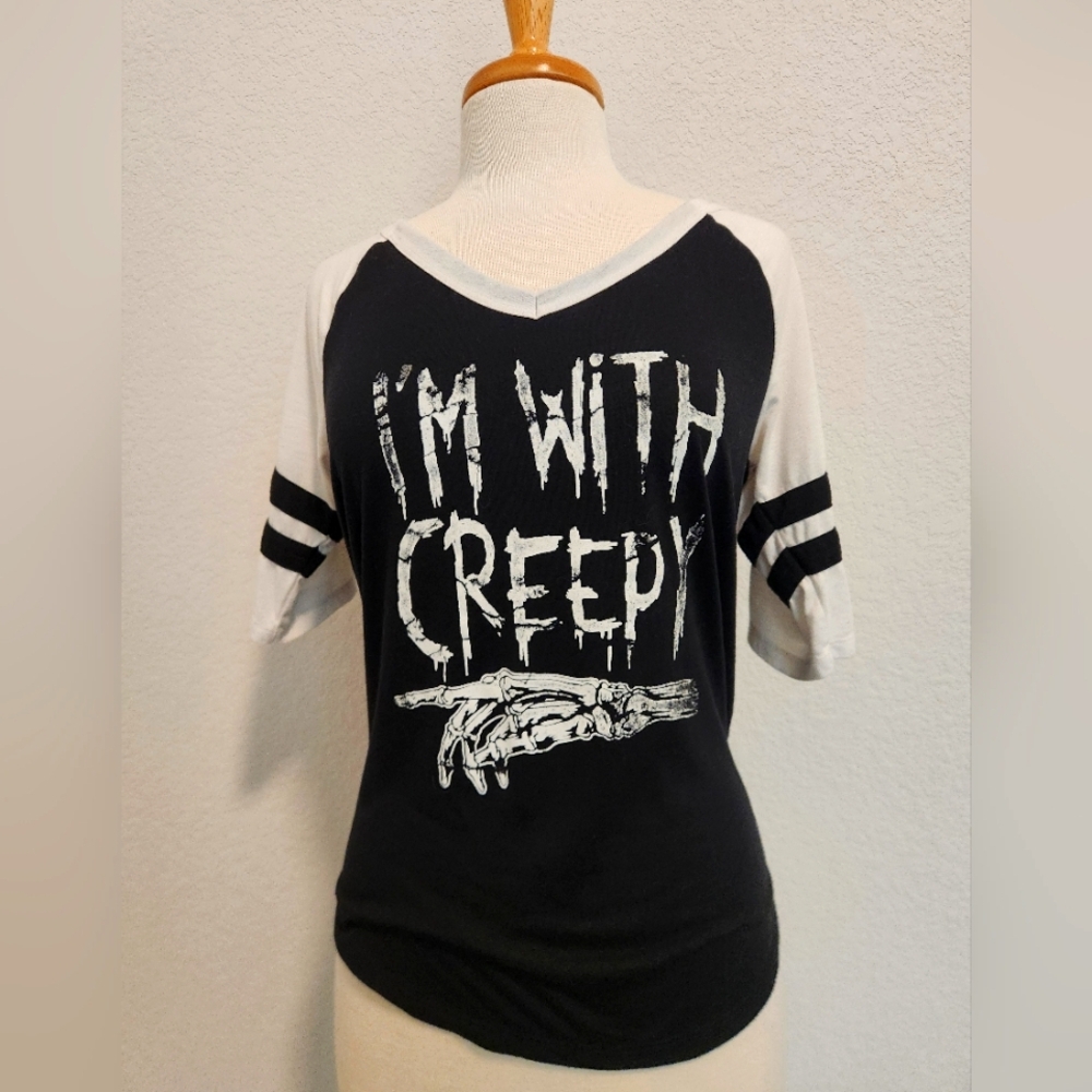 Stranded Black and White Graphic Tee